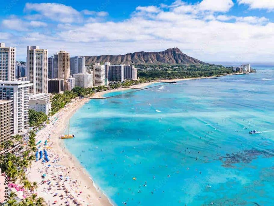 Seashore Waikiki Studio 1 Block From A Beach No Resort Fees هونولولو المظهر الخارجي الصورة